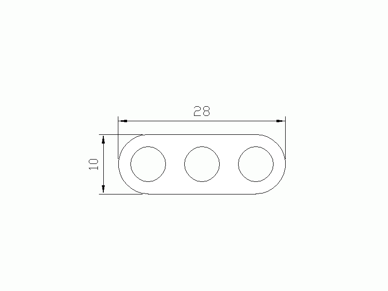 Profil en Silicone P92428A - format de type Tuyau - forme irrégulier