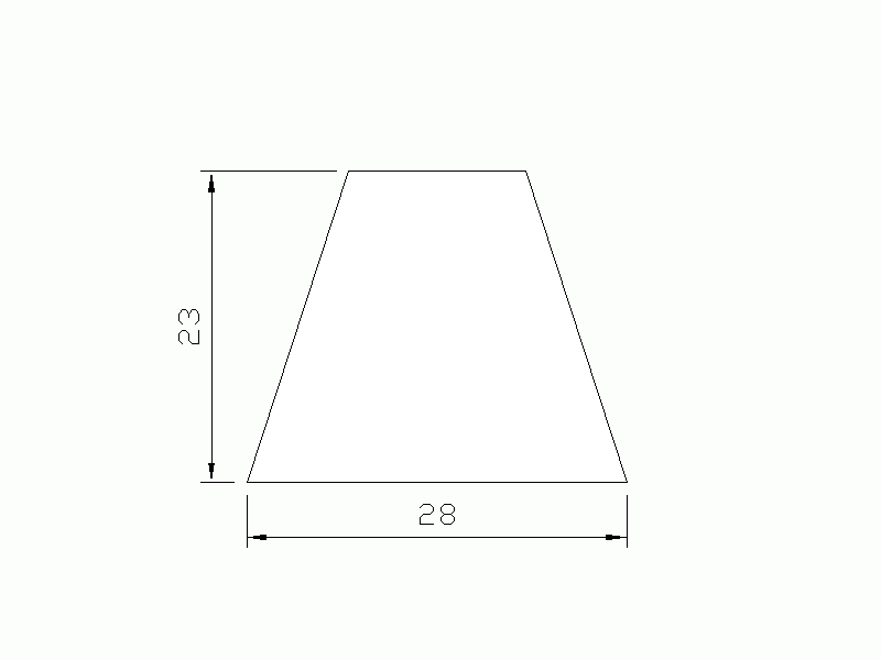 Profil en Silicone P924H - format de type Trapèze - forme irrégulier