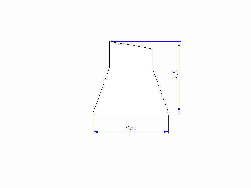 Profil en Silicone P9326B - format de type Trapèze - forme irrégulier