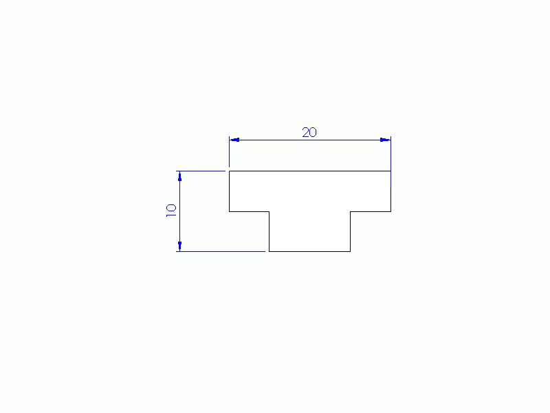 Profil en Silicone P932F - format de type T - forme irrégulier