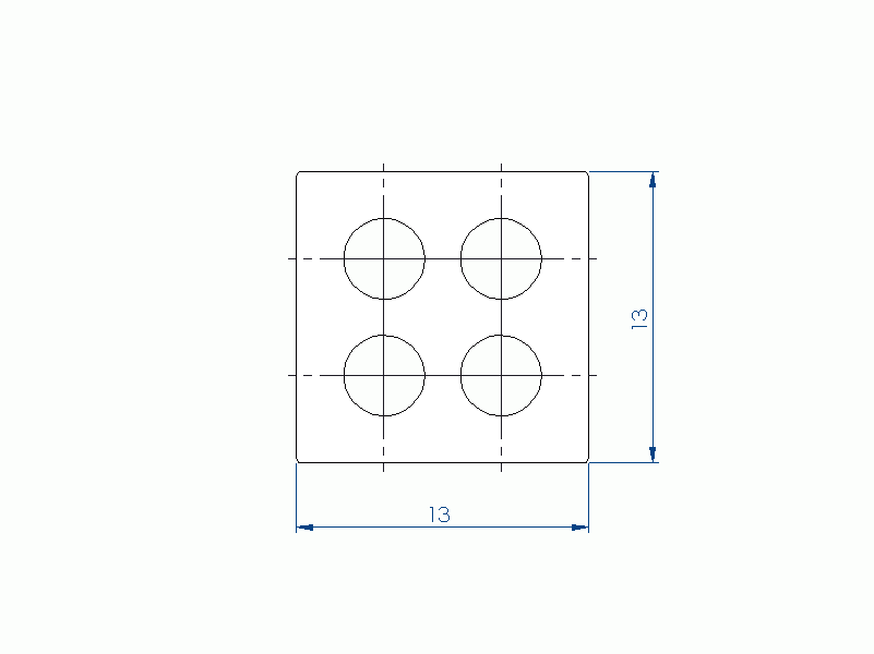 Profil en Silicone P93892AK - format de type Carré - forme régulière