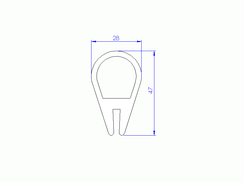 Profil en Silicone P93991G - format de type Autoclave - forme irrégulier