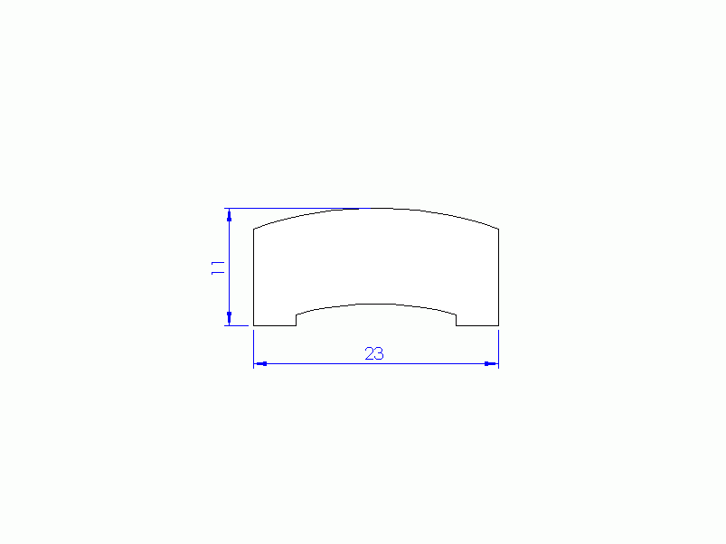 Profil en Silicone P94213B - format de type D - forme irrégulier