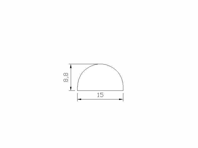 Profil en Silicone P945AJ - format de type D - forme irrégulier