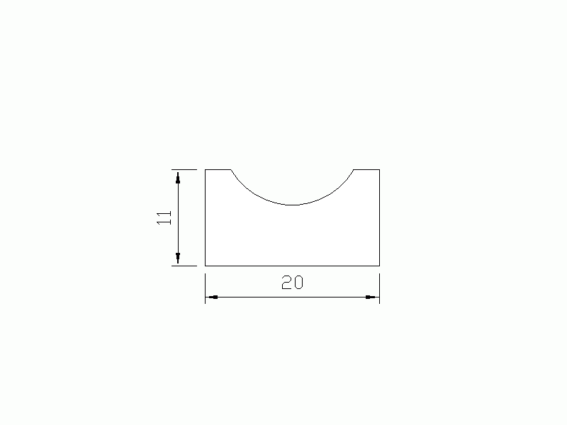 Profil en Silicone P945BA - format de type Cornes - forme irrégulier