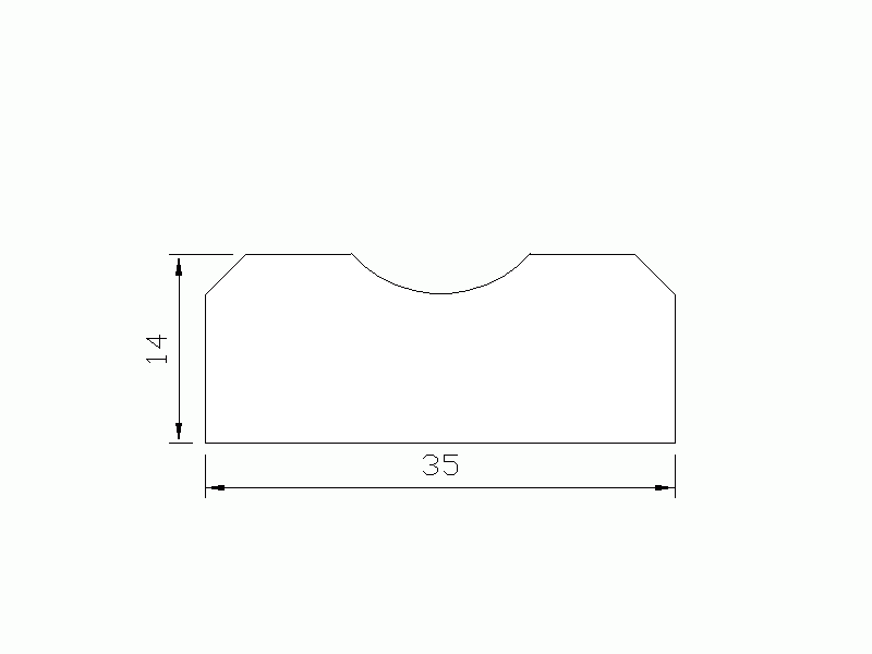 Profil en Silicone P945BB - format de type D - forme irrégulier