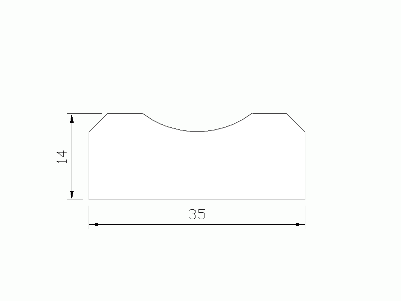 Profil en Silicone P945BC - format de type D - forme irrégulier