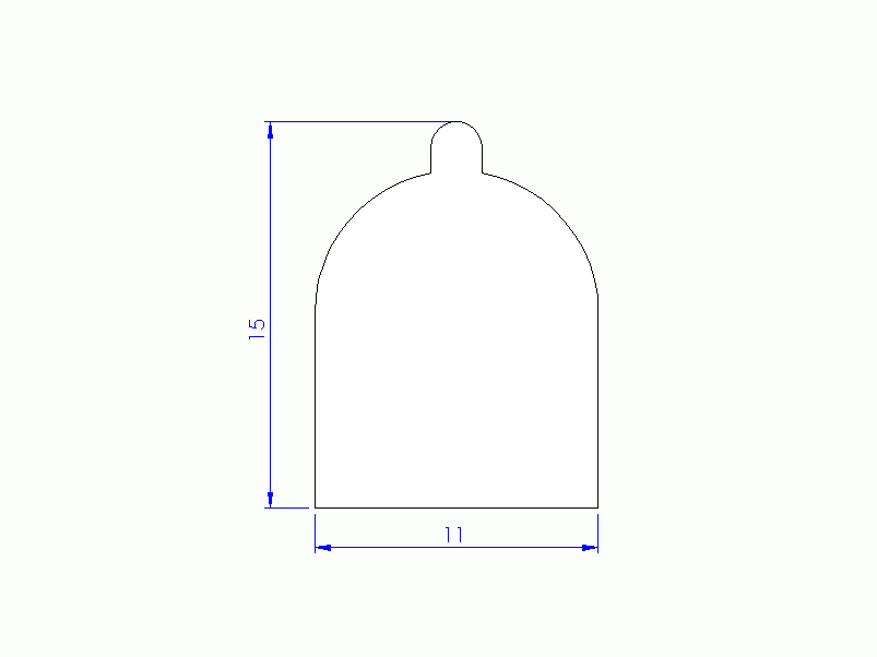 Profil en Silicone P94850A - format de type D - forme irrégulier