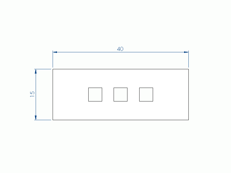 Profil en Silicone P94850EZ - format de type Double Trou - forme irrégulier