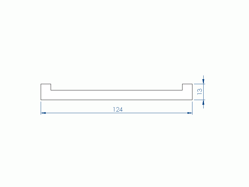 Profil en Silicone P94930B - format de type Profilé Plat - forme irrégulier