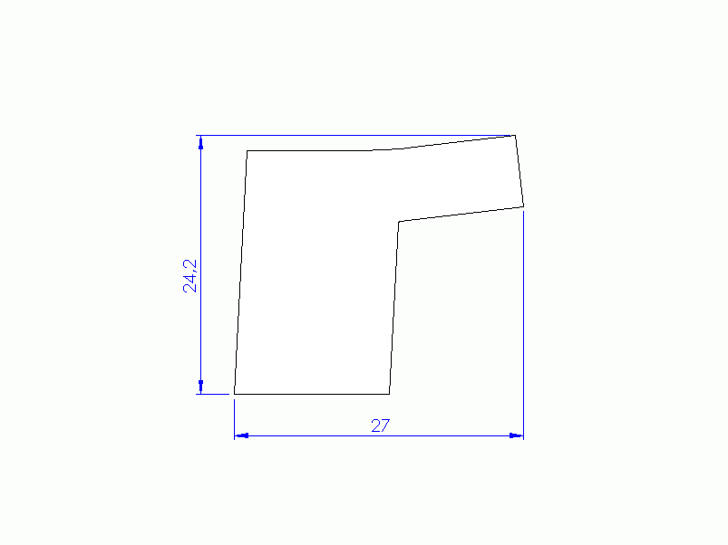 Profil en Silicone P95021B - format de type Labiée - forme irrégulier