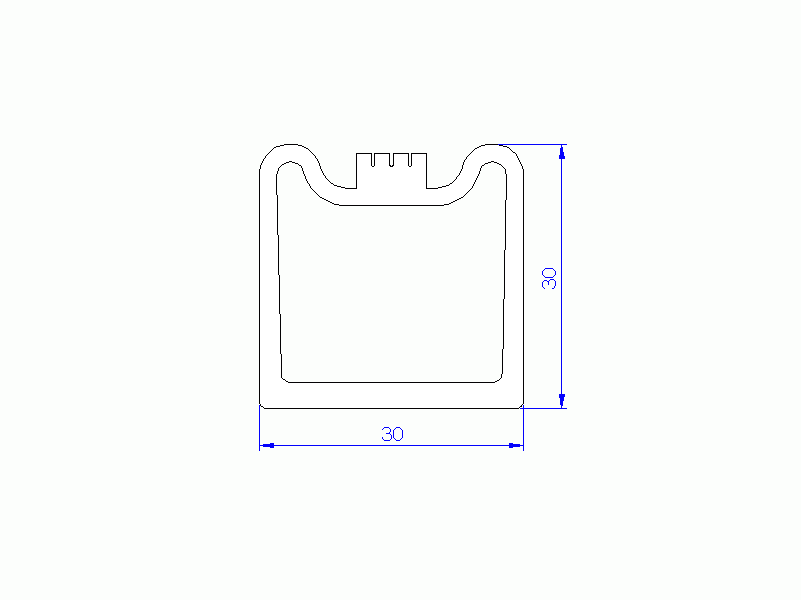 Profil en Silicone P95240B - format de type D - forme irrégulier