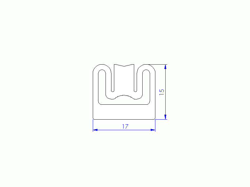 Profil en Silicone P95419A - format de type D - forme irrégulier