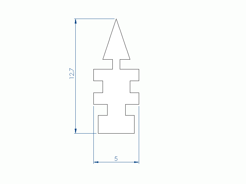 Profil en Silicone P95419AB - format de type Lampe - forme irrégulier