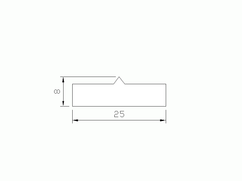 Profil en Silicone P965A7 - format de type Profilé Plat - forme irrégulier