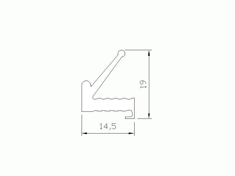 Profil en Silicone P965H - format de type Labiée - forme irrégulier