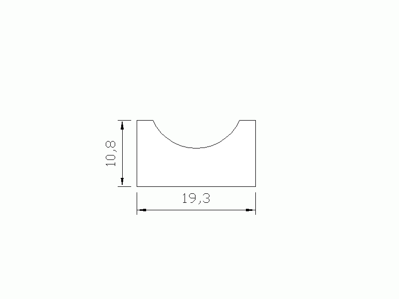 Profil en Silicone P965J - format de type Cornes - forme irrégulier