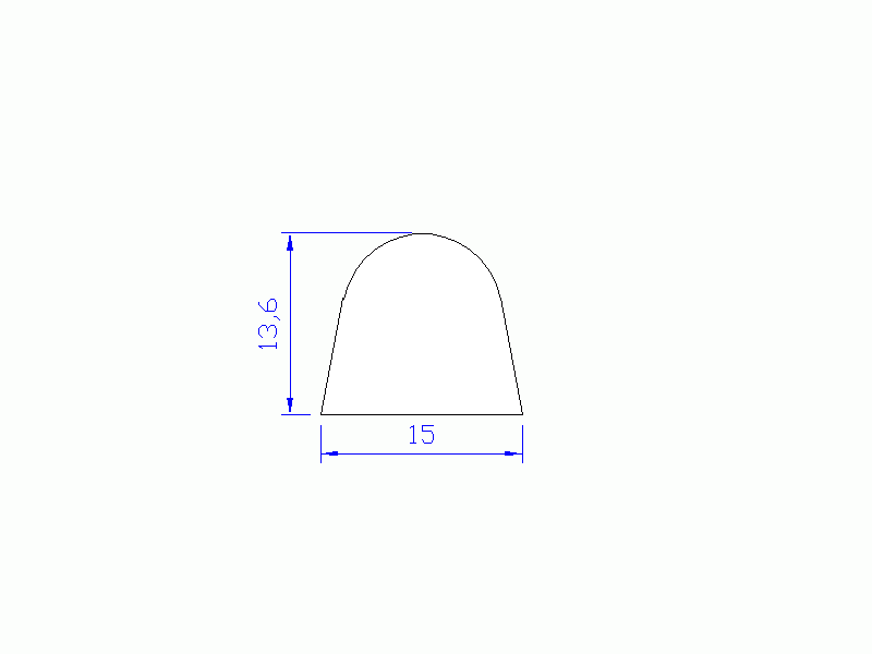 Profil en Silicone P965Z - format de type D - forme irrégulier