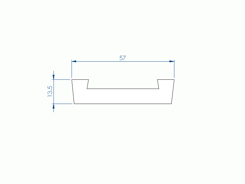 Profil en Silicone P96976A - format de type U - forme irrégulier