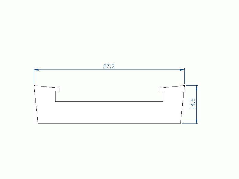 Profil en Silicone P96976H - format de type U - forme irrégulier