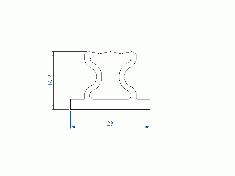 Profil en Silicone P97279C - format de type Lampe - forme irrégulier