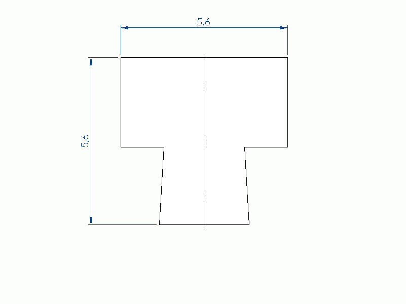 Profil en Silicone P97789A - format de type T - forme irrégulier