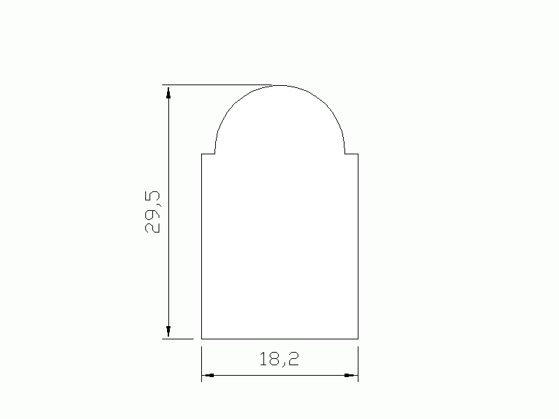 Profil en Silicone P991D - format de type D - forme irrégulier