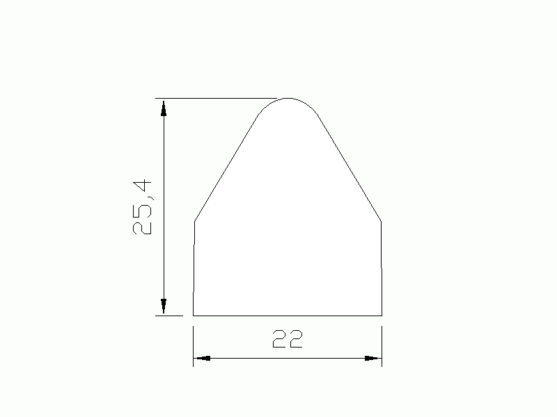 Profil en Silicone PIC2 - format de type D - forme irrégulier