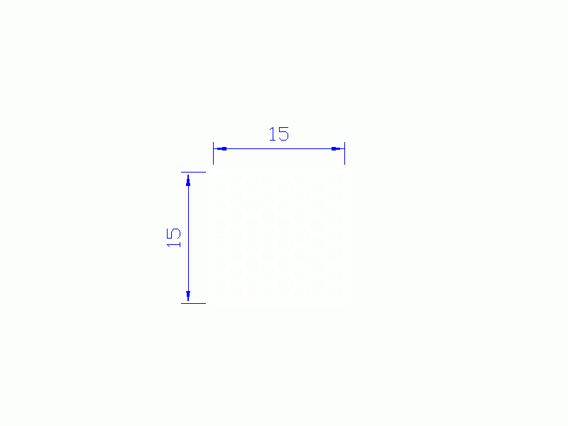 Profil en Silicone PSE0,161515 - format de type Cuadrado Esponja - forme régulière