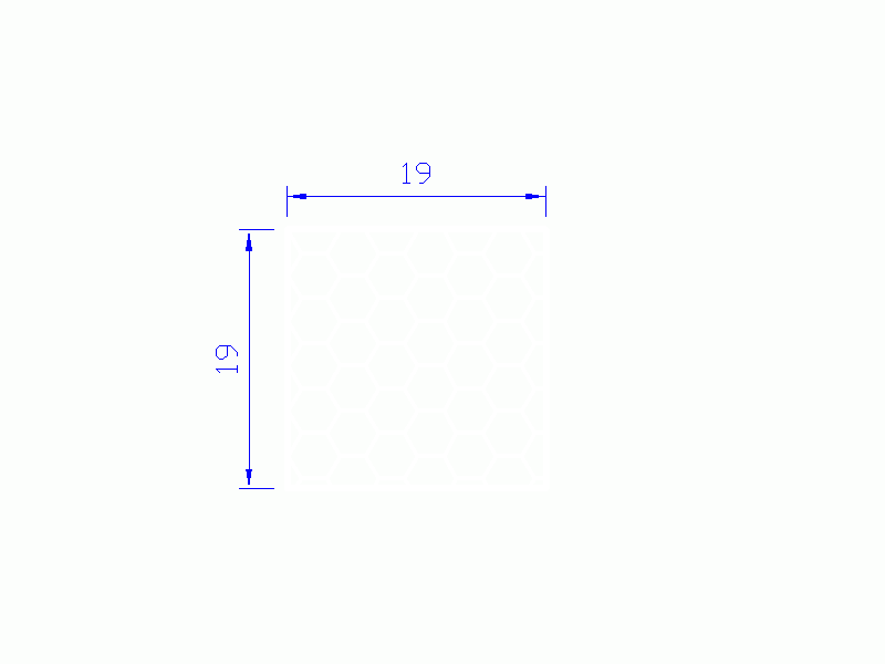 Profil en Silicone PSE0,161919 - format de type Cuadrado Esponja - forme régulière