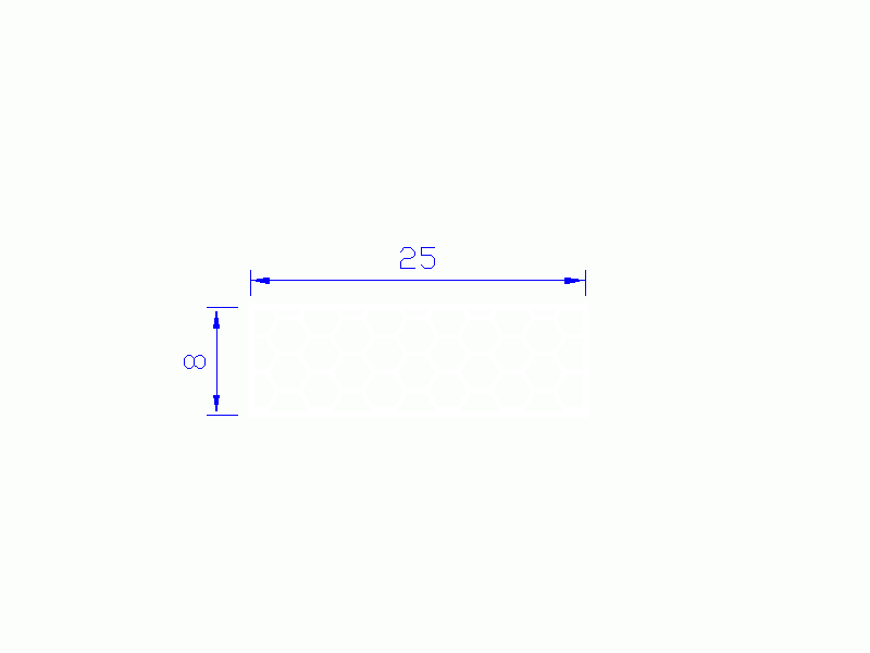 Profil en Silicone PSE0,162508 - format de type Rectángulo Esponja - forme régulière