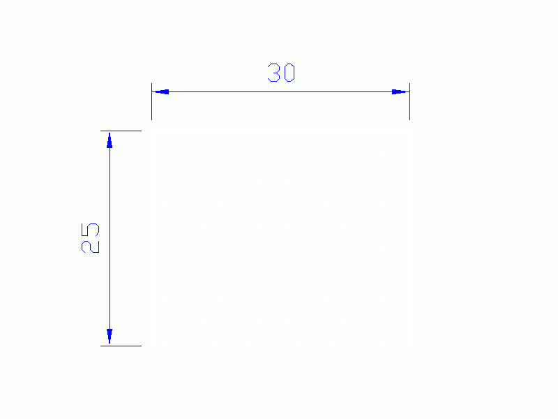 Profil en Silicone PSE0,253025 - format de type Rectángulo Esponja - forme régulière