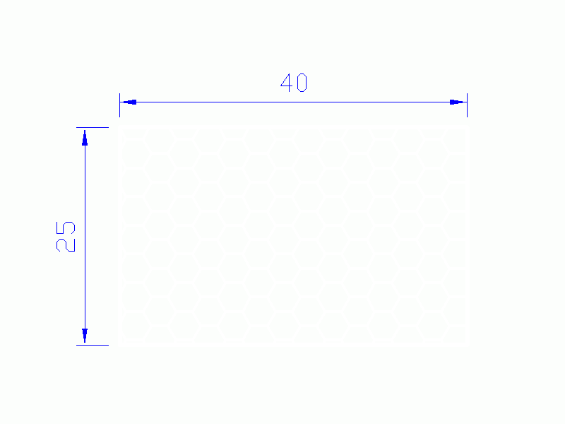 Profil en Silicone PSE0,394025 - format de type Rectángulo Esponja - forme régulière