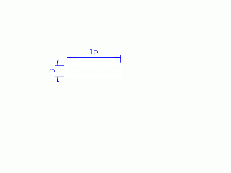 Profil en Silicone PSE0,531503 - format de type Rectángulo Esponja - forme régulière