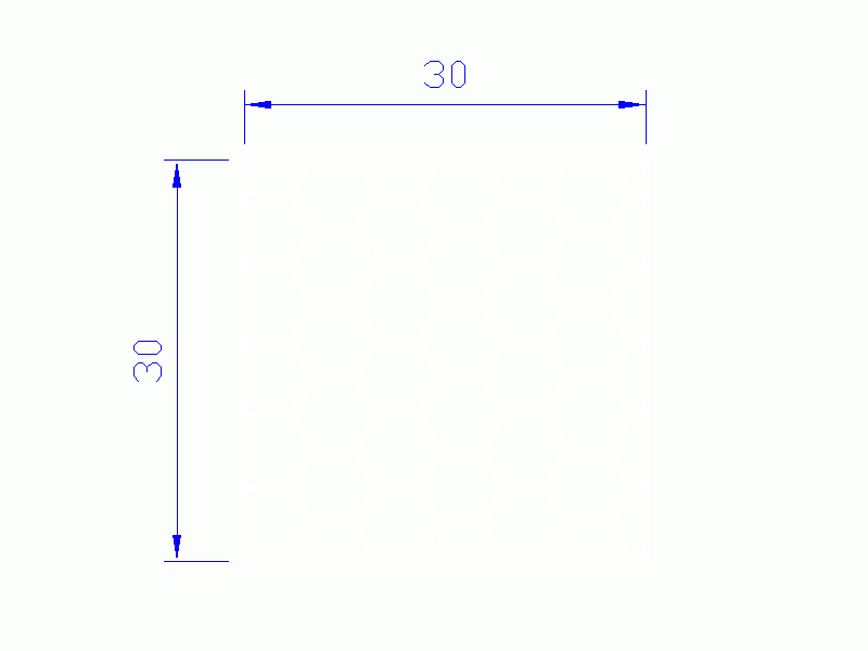 Profil en Silicone PSE0,533030 - format de type Cuadrado Esponja - forme régulière