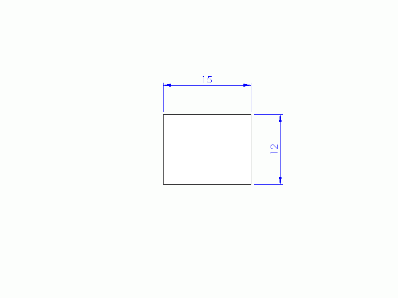 Profil en Silicone PSTR400150120 - format de type Rectangle - forme régulière