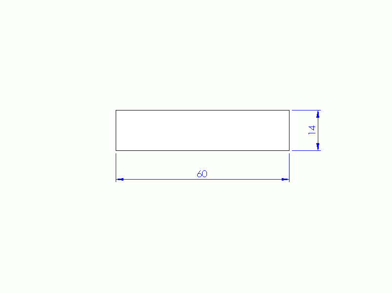 Profil en Silicone PSTR700600140 - format de type Rectangle - forme régulière