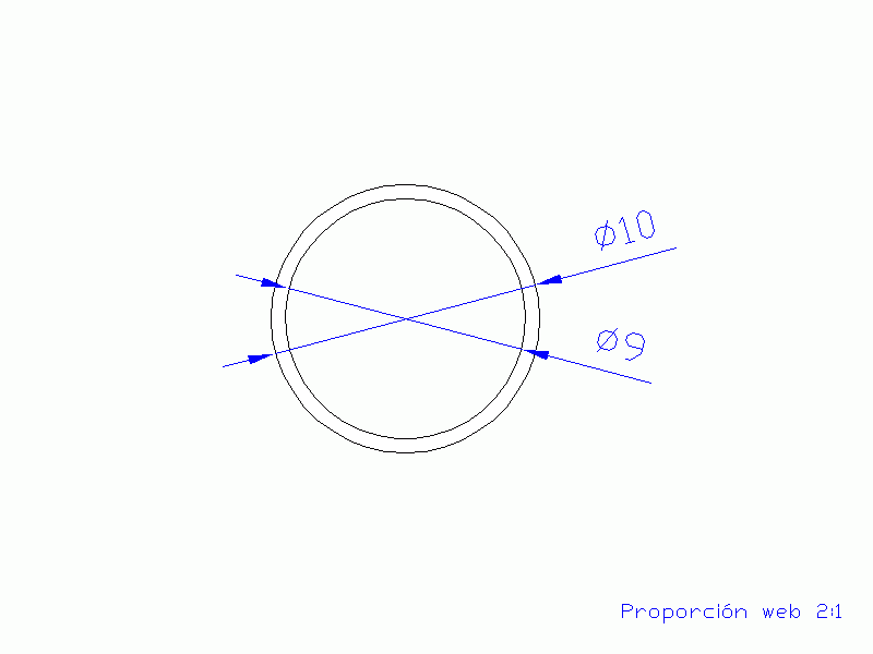 Profil en Silicone TS401009 - format de type Tubo - forme de tube