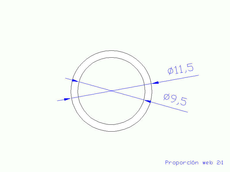 Profil en Silicone TS4011,509,5 - format de type Tubo - forme de tube
