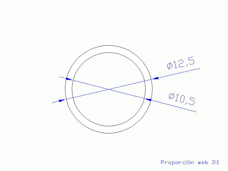 Profil en Silicone TS4012,510,5 - format de type Tubo - forme de tube