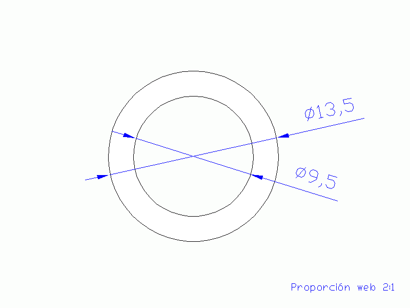 Profil en Silicone TS4013,509,5 - format de type Tubo - forme de tube