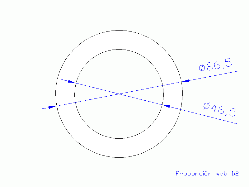 Profil en Silicone TS5066,546,5 - format de type Tubo - forme de tube