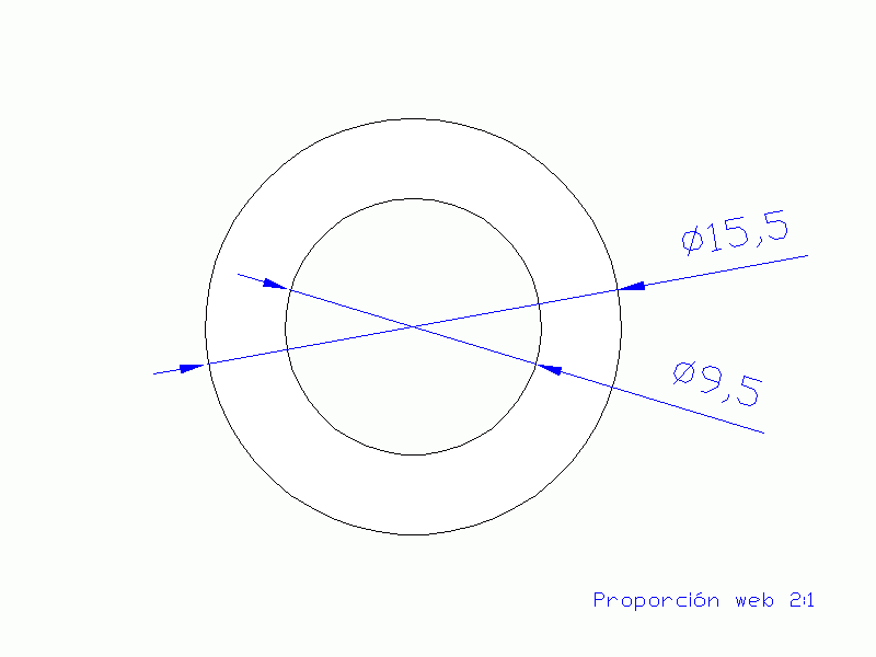 Profil en Silicone TS6015,509,5 - format de type Tubo - forme de tube