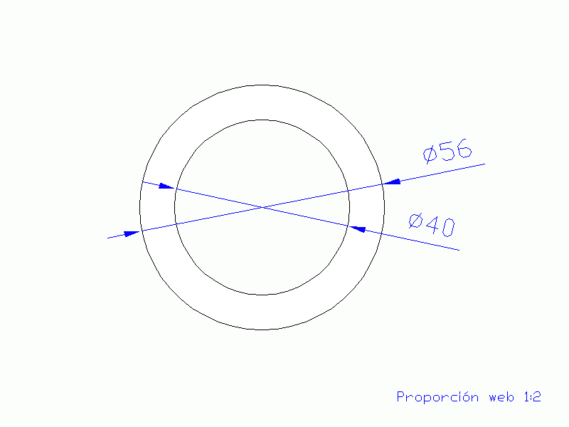 Profil en Silicone TS705640 - format de type Tubo - forme de tube