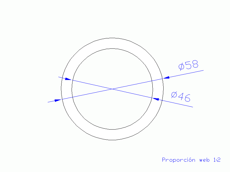 Profil en Silicone TS705846 - format de type Tubo - forme de tube