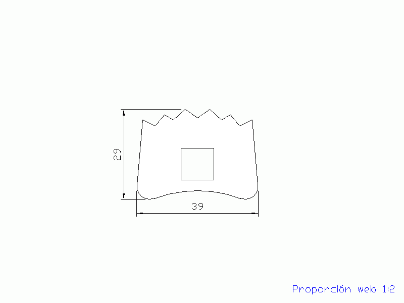 Silicone Profile P00 - type format D - irregular shape
