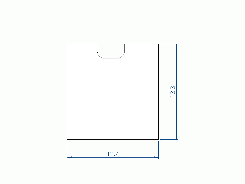 Silicone Profile P10041AQ - type format U - irregular shape