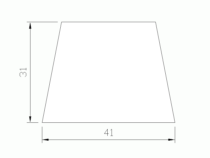 Silicone Profile P1014F - type format Trapezium - irregular shape