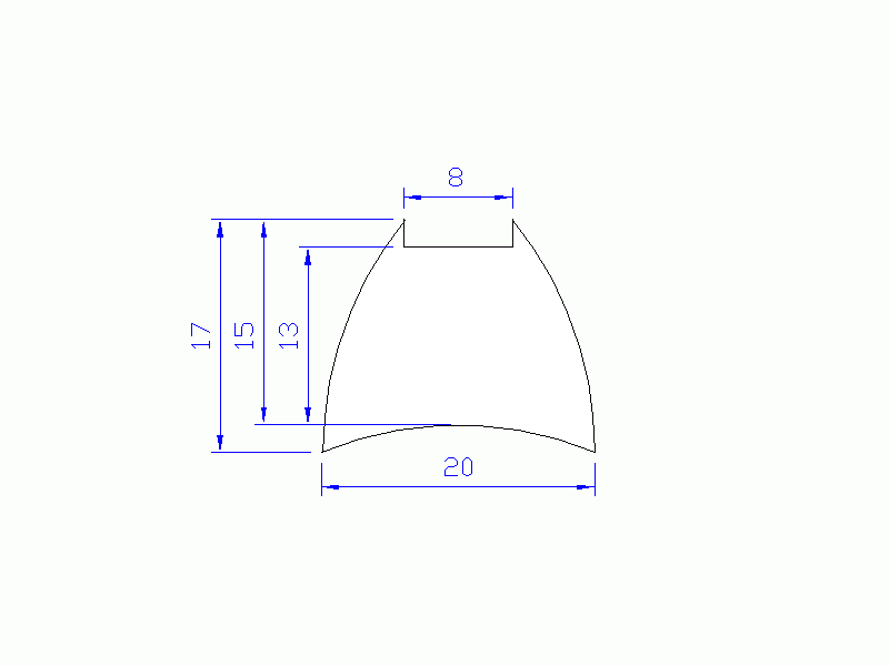 Silicone Profile P10161 - type format Horns - irregular shape
