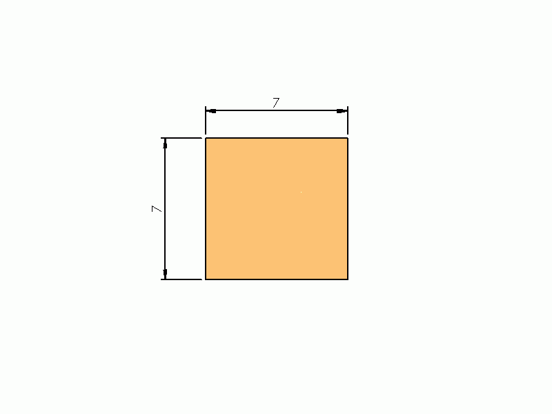 Silicone Profile P1016C - type format Square - regular shape